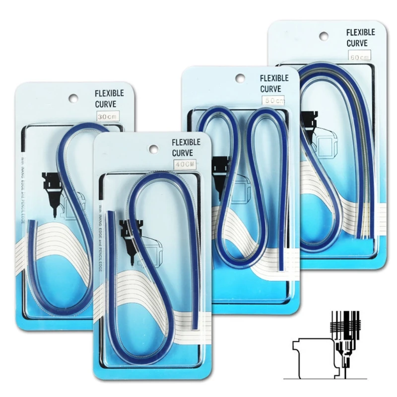 

30cm Flexible Curve Ruler Bendable Measuring Tool for Engineering Drawing, Tailoring Sewing, Garment Design X37E