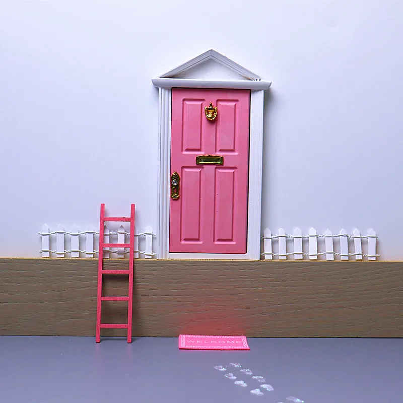 

Wooden Tiny Ann Arbor Fairy Doors Urban Fairy Pink Fairy Door Candy Pink Fairy Door