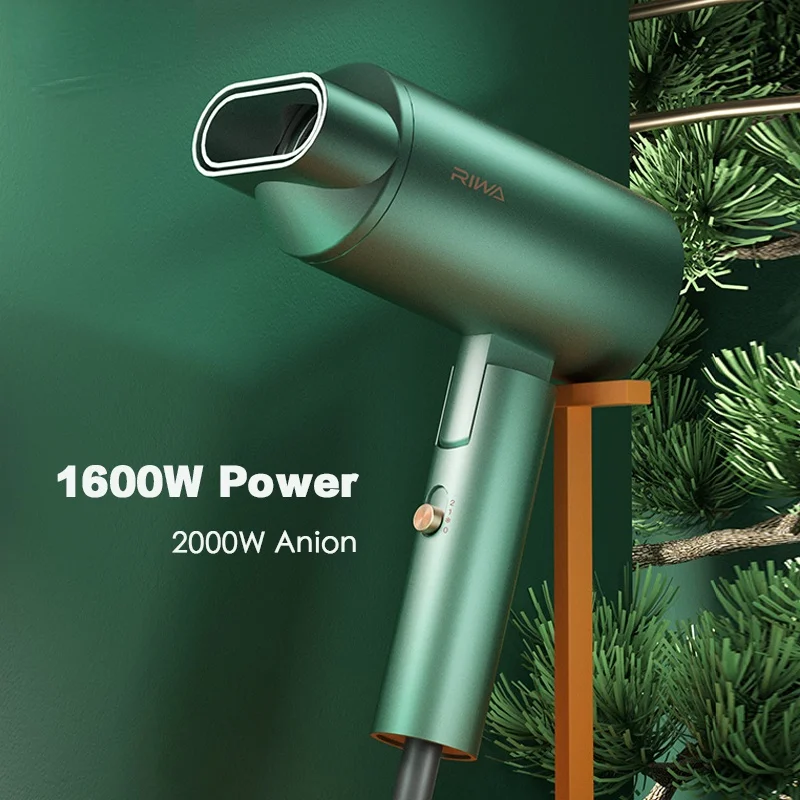 

1600W Professional Electric Hair Dryer Strong Wind Salon Portable Dryer Hot & Cold Air Wind Anion Hammer Blower Dry Foldable
