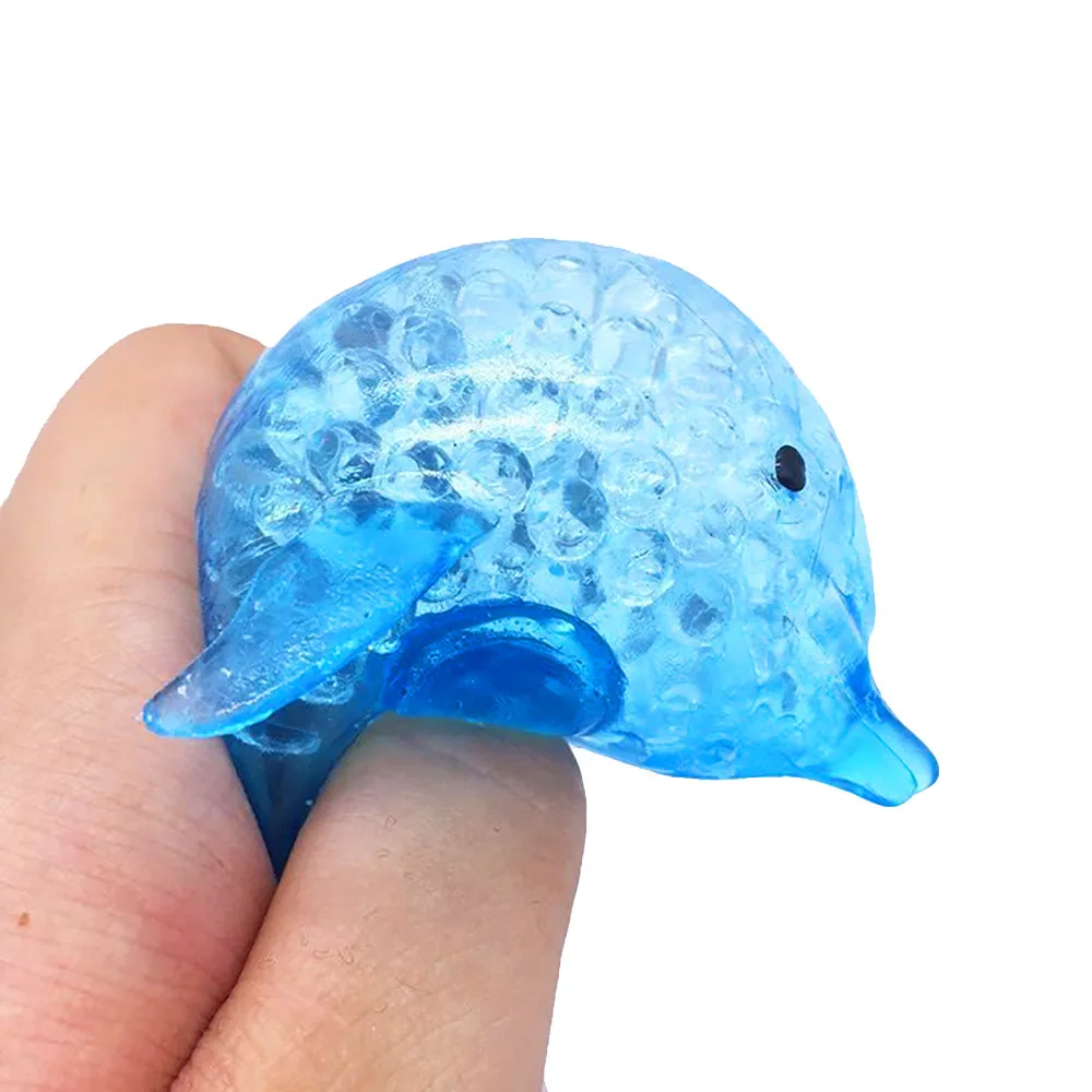

2021 New Fidget Toys Antistress Squishy Bead Stress Ball Squeezable Relief Toy For Adult Children Decompression Dolphin Shark