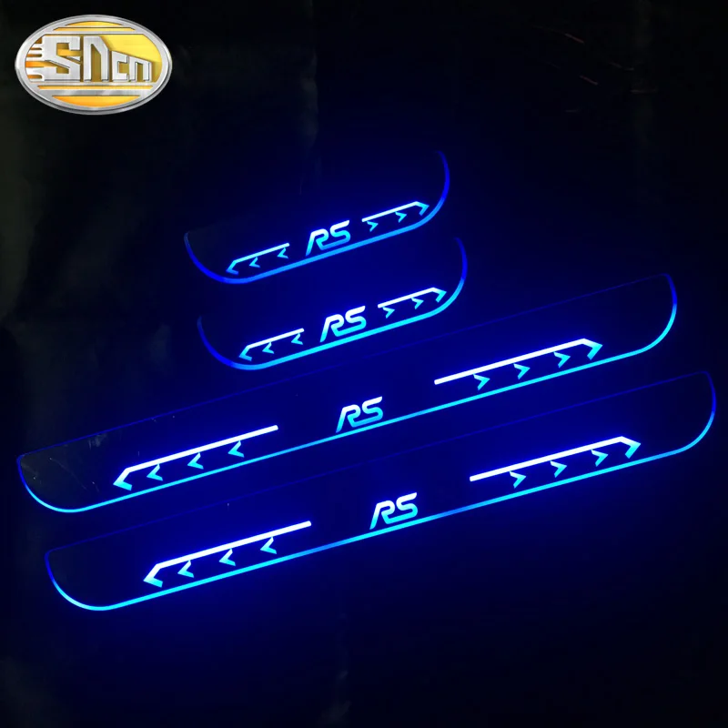

For Ford Focus RS Mondeo Edge Fusion Everst Ecosport Kuga Fiesta Escape LED Door Sill Scuff Plate Dynamic Light Pedal