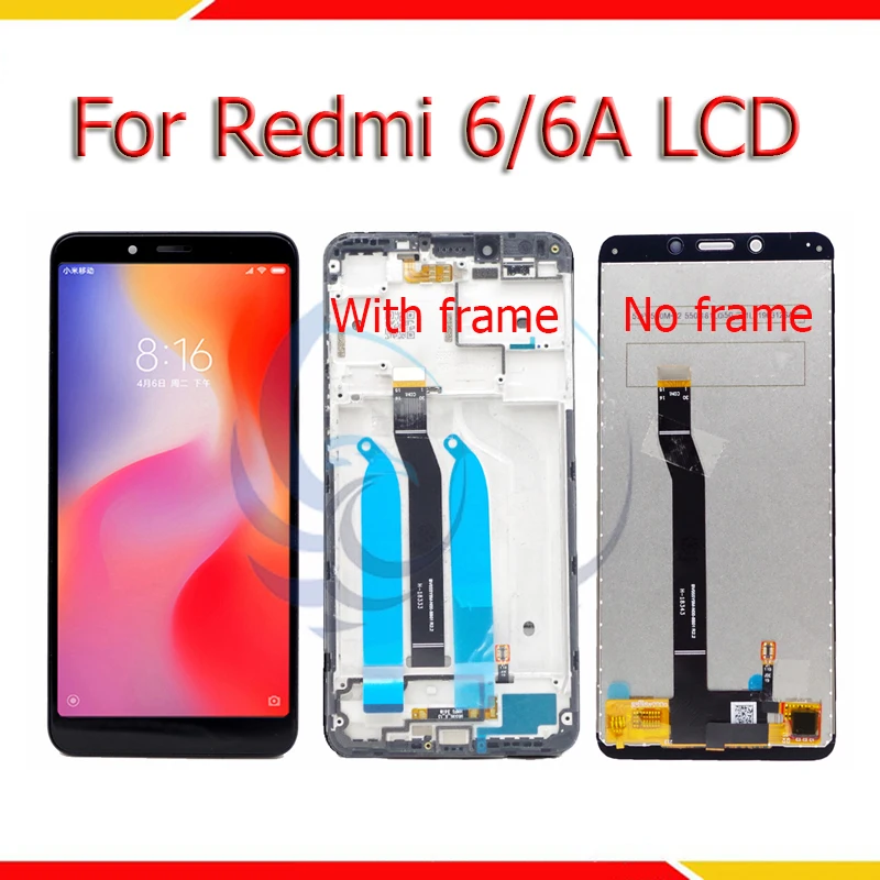 100% протестированный сенсорный экран для Xiaomi Redmi 6 6A ЖК дисплей + в сборе сенсорная