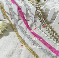 1yards latest gold laces fabric high quality guipure silver ribbon curtain material sewing trimmings christmas decoration qp3