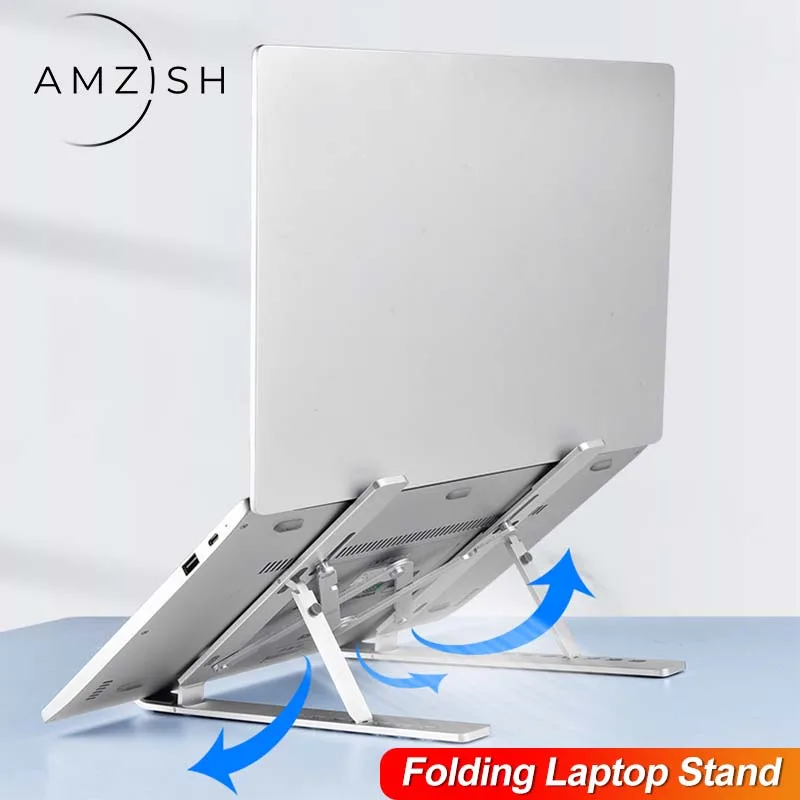Amzish подставка для ноутбука MacBook Air Pro складной кронштейн из алюминиевого сплава
