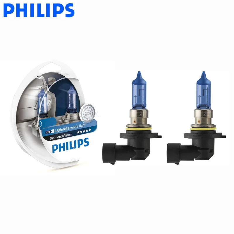 Автомобильная галогенная фара Philips 9006 HB4 12 В 55 Вт DiamondVision 5000K белая оригинальные