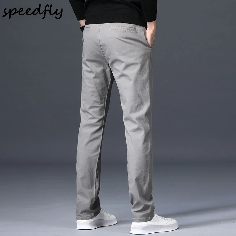 

Classic Style Men Tencel Fabric Straight Casual Pants 2021 New Stretch Business Brand Trousers Male Office Clothes