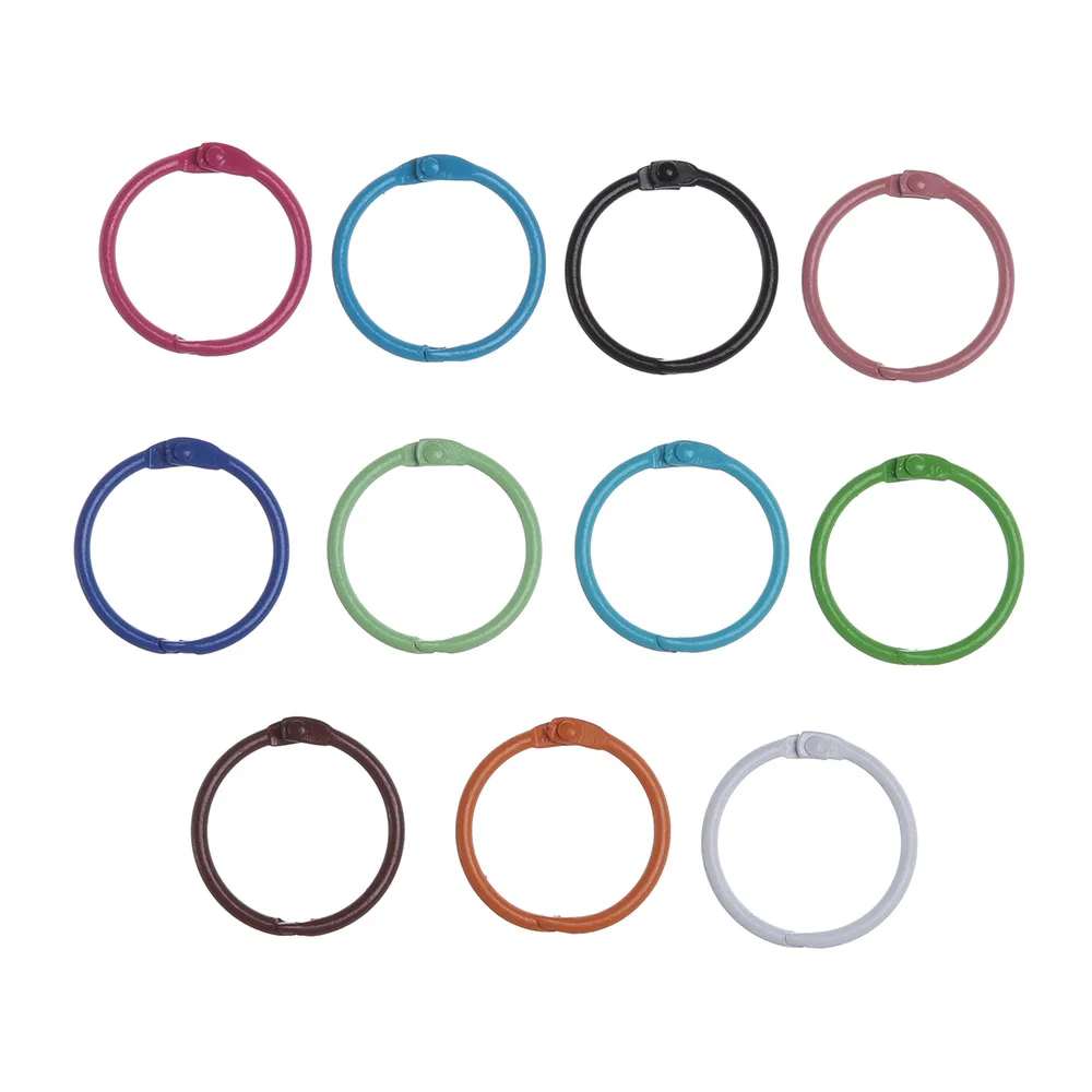 10 шт. металлический брелок ручной работы DIY цвет окрашенный в виде листка кольцо