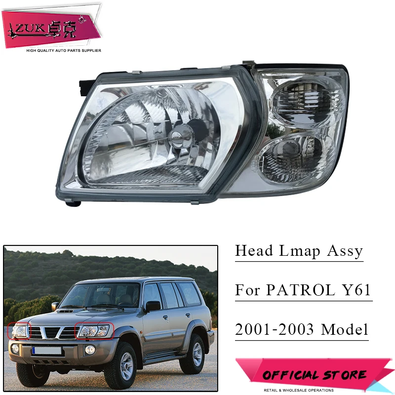 ZUK 4 шт./компл. фар Коннер лампа для NISSAN PATROL SAFARI Y61 4200 4500 4800 2001 2002 2003 фары Поворотная