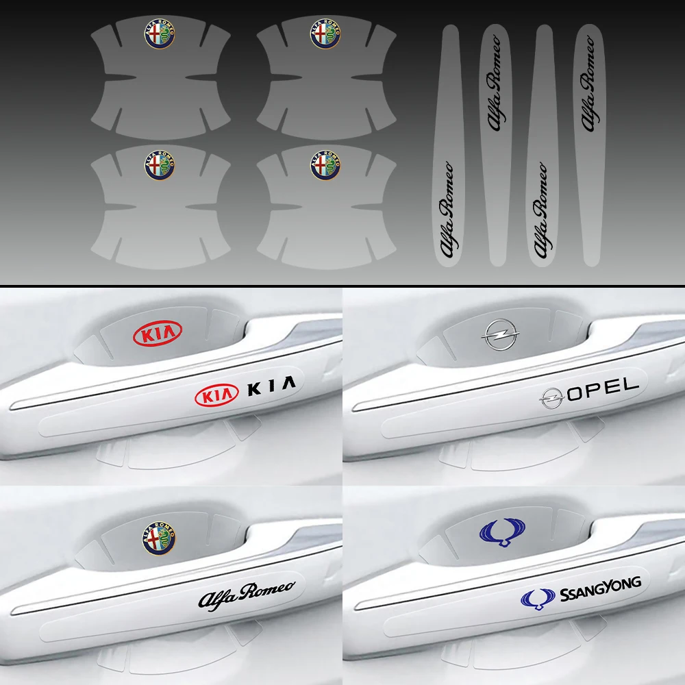 Автомобильные дверные ручки чашка прозрачная защита от царапин защитная пленка