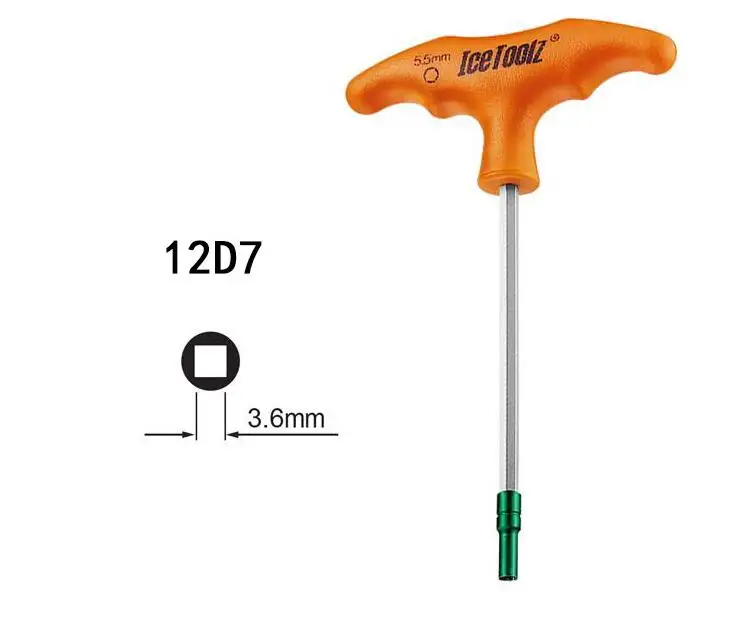 IceToolz Ice Toolz велосипед 12A3 12B3 12C3 12D3 спицевой инструмент для 3/3. 2/3. 6/5. 5 ШЕСТИГРАННЫЕ квадратные соски Инструменты для ремонта велосипеда - Цвет: 12D7