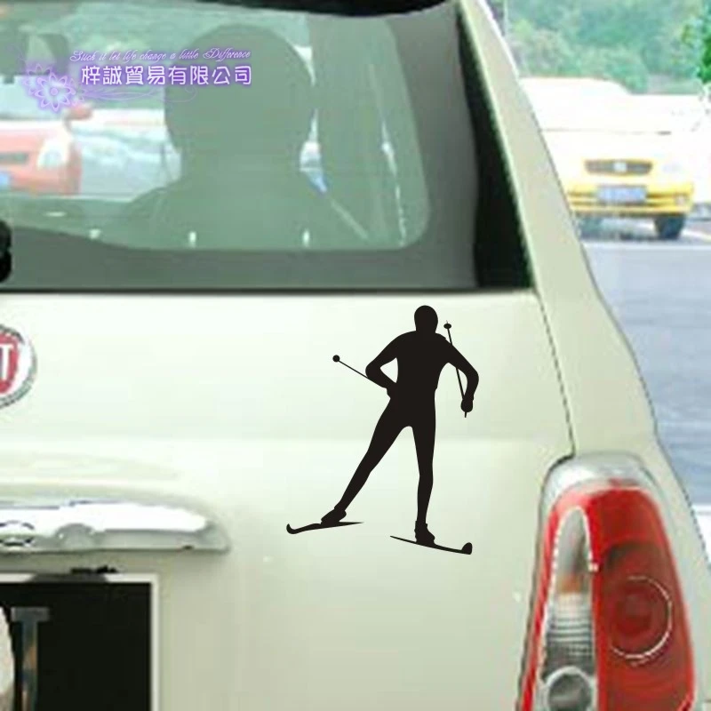 Наклейка на стену для катания лыжах Виниловая наклейка домашнего декора