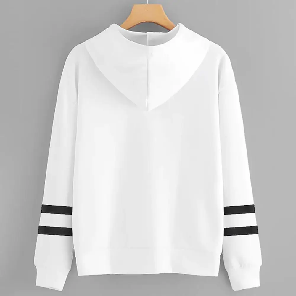 

2019 Women Hoodies Sweatshirt Autumn Winter Christmas Print Long Sleeves Hooded Pullover Tops Female White Hoodie Sudadera Mujer