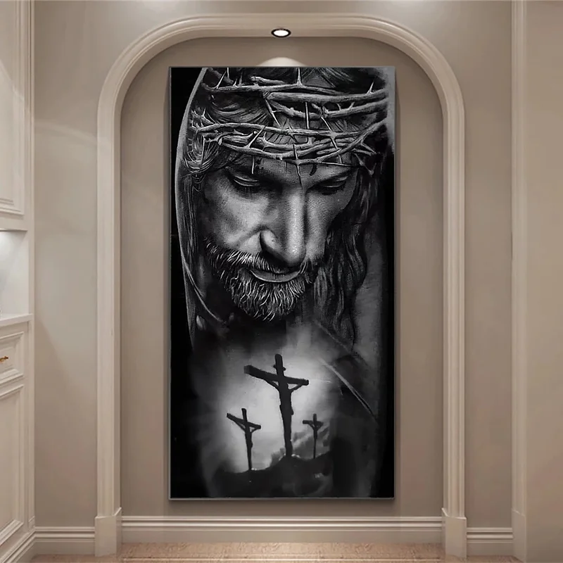 

Jesus Crown of Thorns Poster Home Decor HD Printing Picture Wall Christ Canvas Painting Living Room Wall Decoration