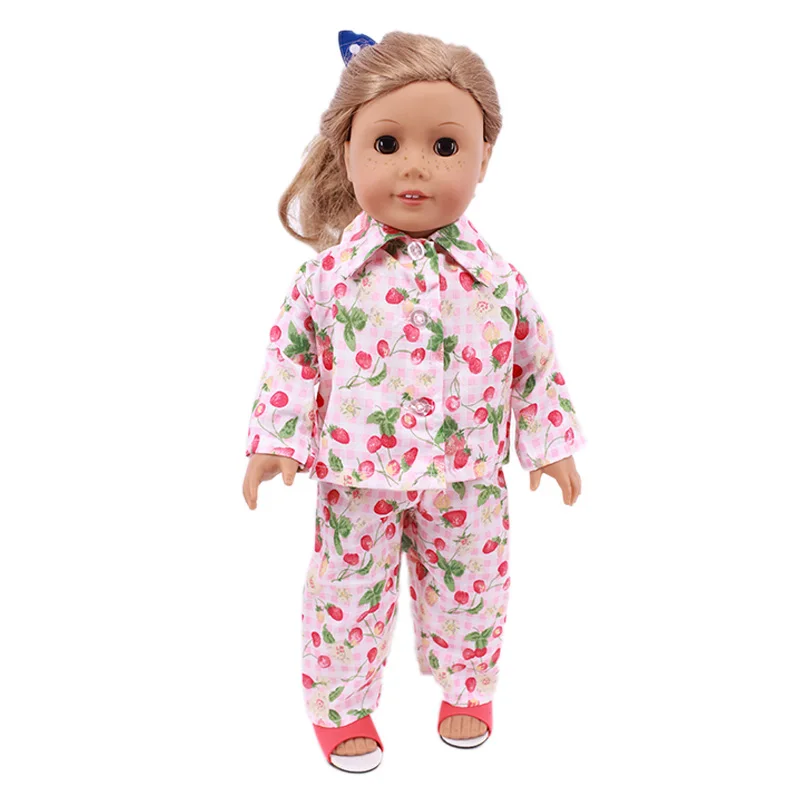 Doll Clothes Cute Floral Print Shirt Pajamas For 18 Inch American Girl's 43 Cm New Born Baby Holiday Gifts Children | Игрушки и