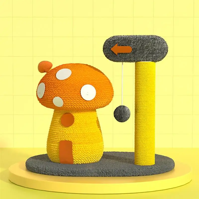 

Cat Scratcher Boards Interactive Cat Toy Mushroom Design Sisal Cat Scratching Post Durable Toy Gift For Kitten Pet Accessories