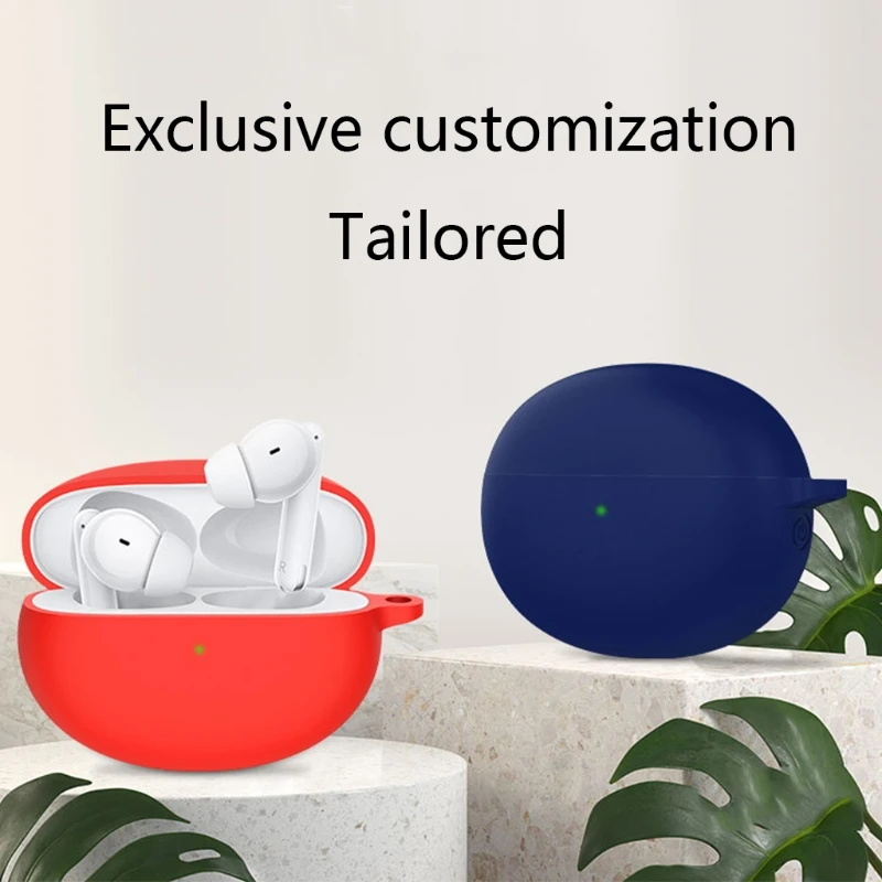 

Soft Silicone Cover Compatible with -OPPO Enco Free 2 Wireless Earbud Charging Case Protective Dust-resistant Case