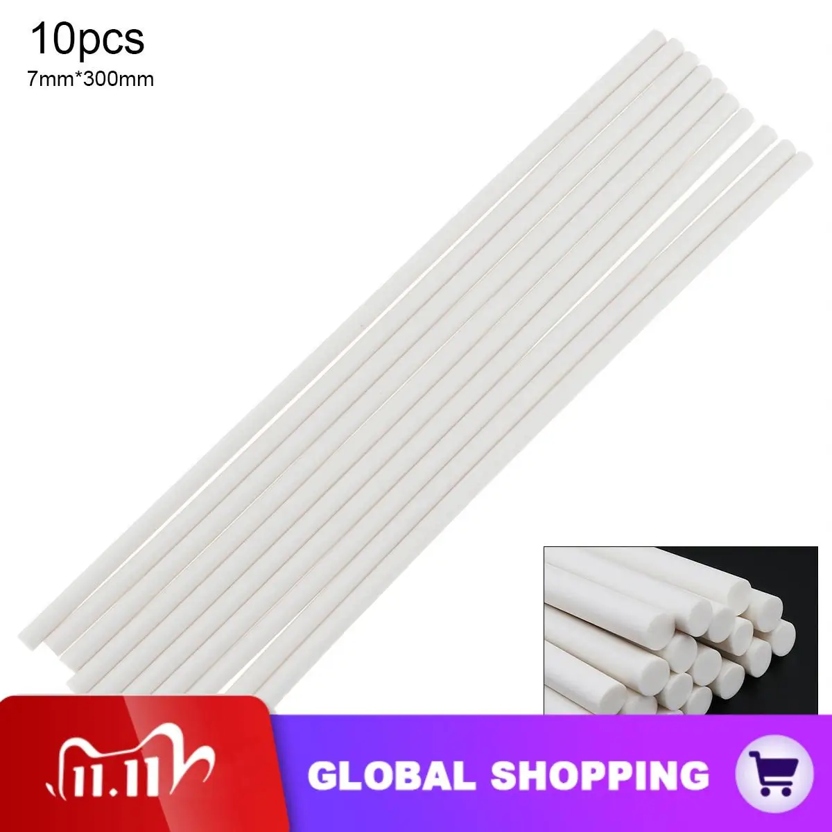 10 шт./компл. 7 мм x 300 сильные вискозные термоплавкие клеевые палочки ручной DIY