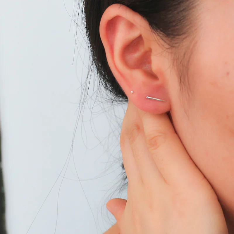 Женские гладкие серьги кольца Trustdavis из серебра 925 пробы ювелирное изделие в