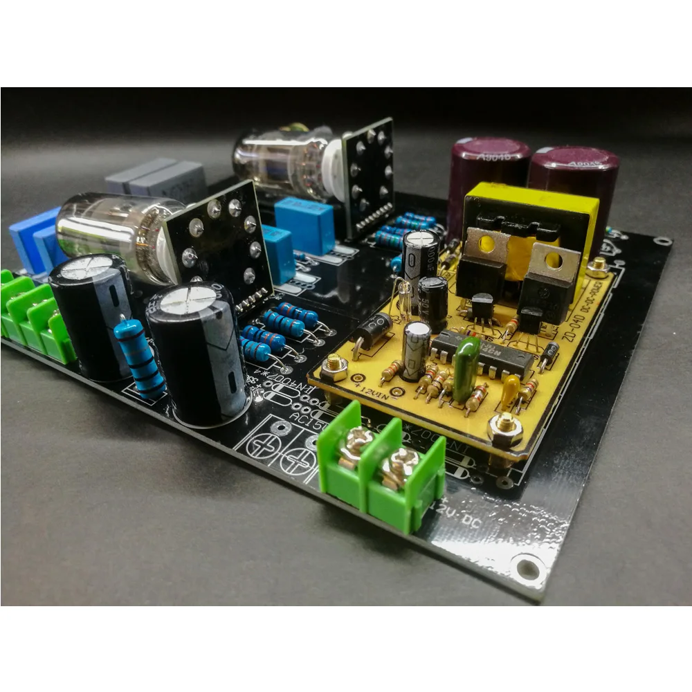 DC (DC12V) автомобиль и дом 6N4 (12AX7) подковы предусилитель для желчи электронный