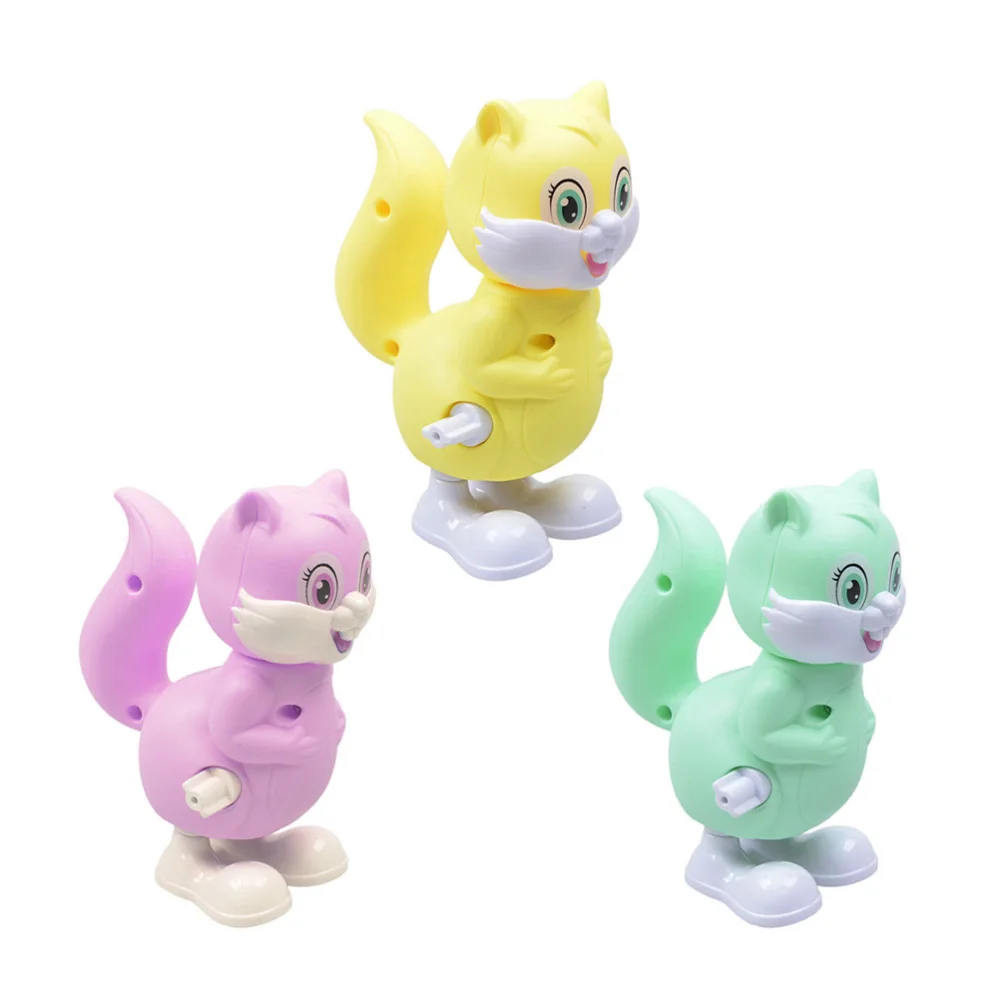 

3Pcs Children Squirrel Toys Clockwork Playthings Funny Kids Toys (Random Color)