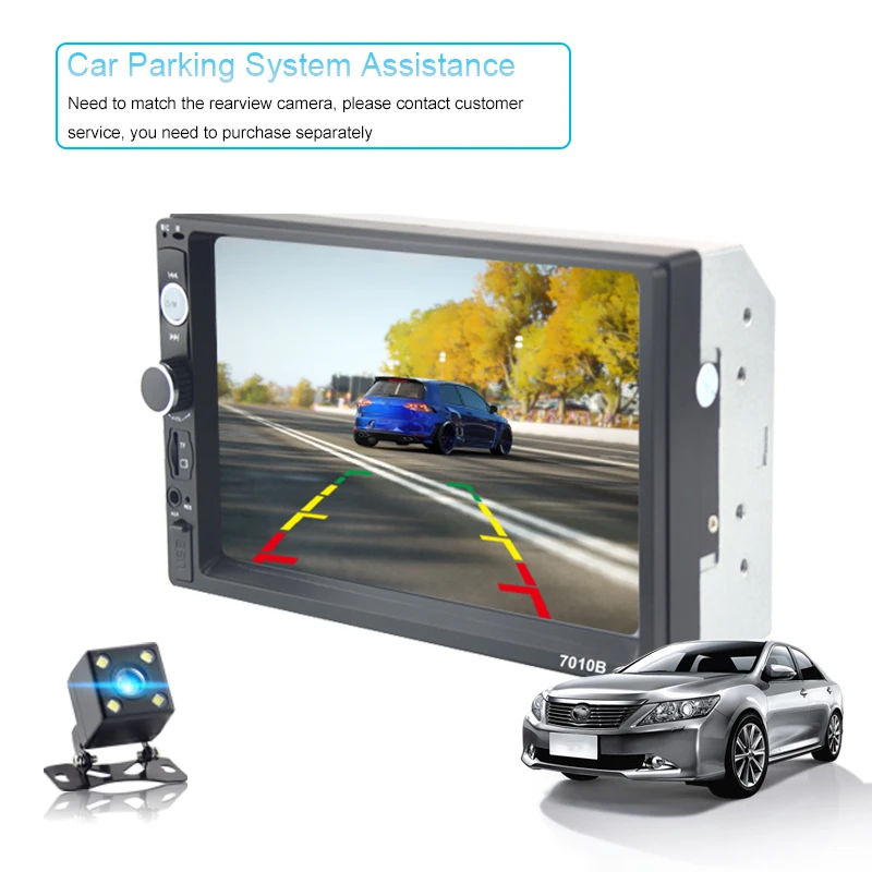 Автомагнитола 2 Din MP5-плеер с 7 &quotHD цифровым дисплеем Bluetooth USB сенсорным экраном |