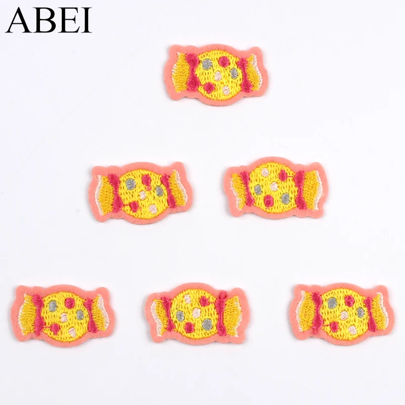 10 шт./лот милая нашивка в форме конфеты железная вышивка Мультяшные наклейки