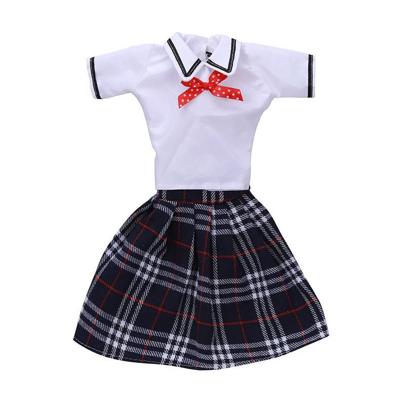 Клетчатая юбка для шарнирных кукол 60 см аксессуары одежды игрушки школьная форма
