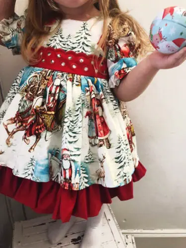 

1-6T Christmas Princess Dress Toddler Girls Outfits Kids Baby Girl Bowknot Party XMAS Gown Formal Dress Costume