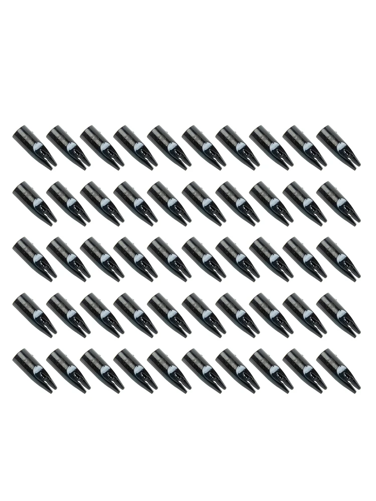 

50pcs 8mm Black Arrow Nock Archery Pin Nocks Carbon Shaft Fiberglass Bow Hunting