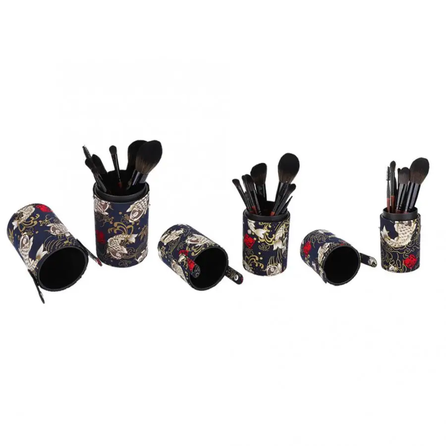 Портативный держатель для кистей из искусственной кожи макияжа дорожный