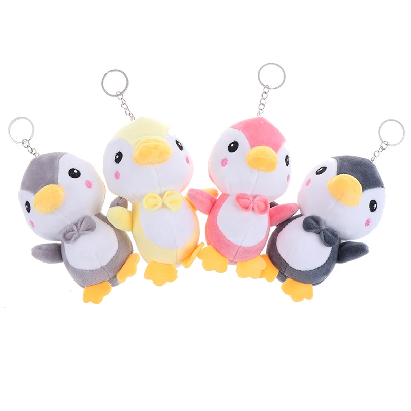 

4 Colors 1pc 12CM Cute Penguin Stuffed Animal Plush Toys Keyring Key Chain Toys Doll /