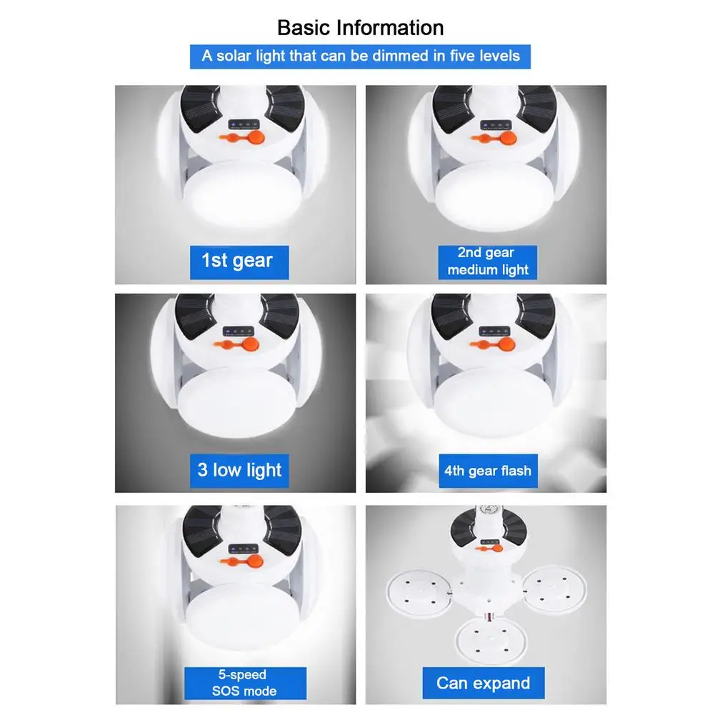 Solar LED Bulb Rechargeable football light Wireless Outdoor Emergency home outdoor night market stall hanging lamp | Дом и сад