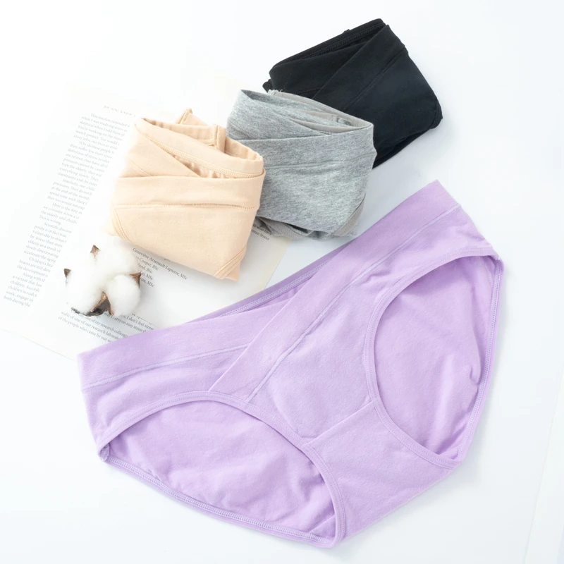 Хлопковые трусики для беременных с низкой талией треугольные трусы женщин