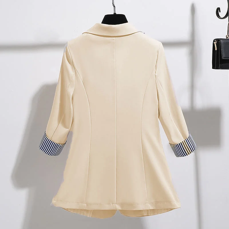 Женский однотонный Блейзер на пуговицах повседневный свободный приталенный