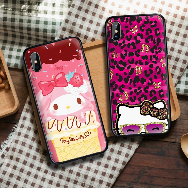 Милый hello cat Мягкий чехол из ТПУ для Apple iPhone X XR XS MAX 5 5S 5C SE 6 S 7 8 Plus ipod touch силиконовый |