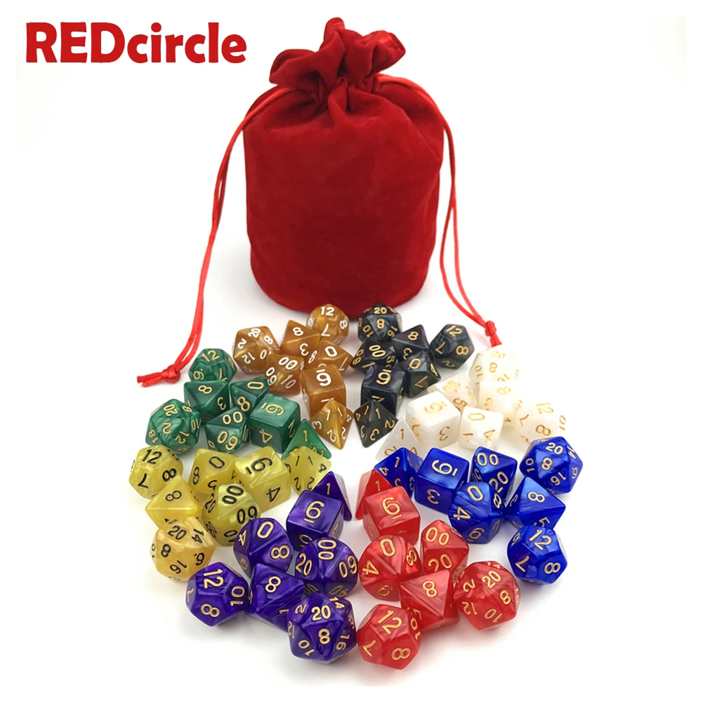 Получения информации об оптовой цене 56 шт./пакет игральные кости DnD набор D4 D6 D8 D10 %