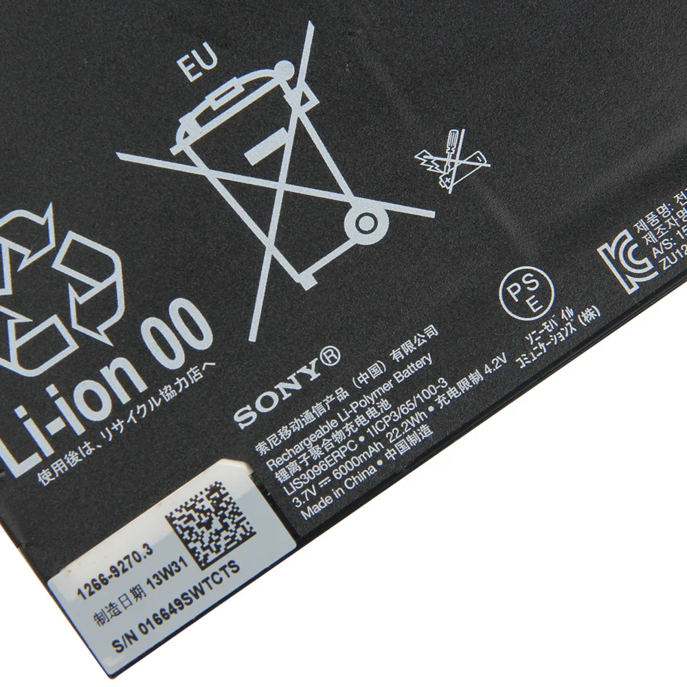 original replacement sony battery for sony xperia tablet z tablet 1icp365100 3 lis3096erpc sgp321 genuine battery 6000mah free global shipping