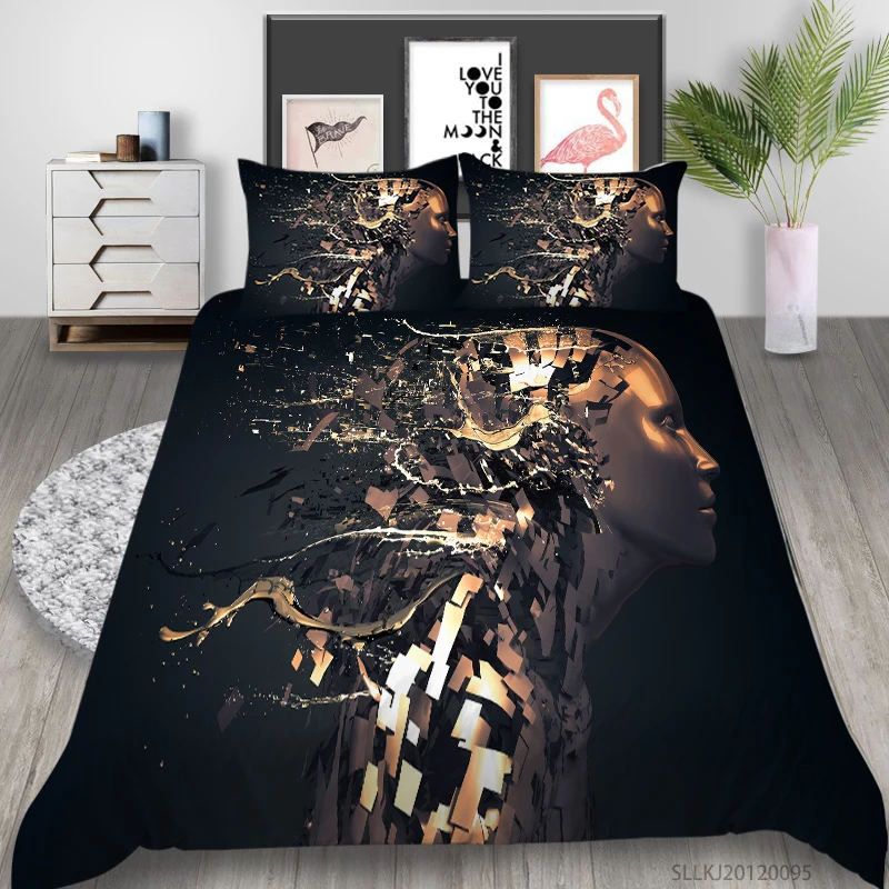 

Home Textile 3D Bedding Set Queen Size Duvet Cover Set Bedroom Decoration 2/3 Pcs Polyester Bedclothes Kids Adult Teen