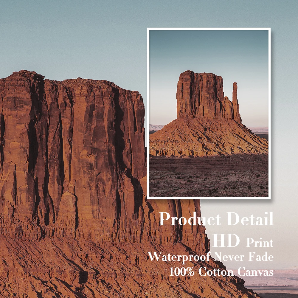 Фотообои с изображением долины пейзажа природного каньона Картина на холсте