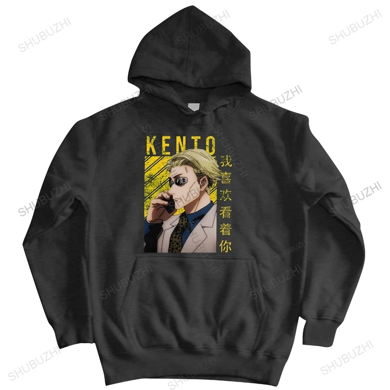 

Худи juютсу Kaisen Kento, Мужская толстовка из чистого хлопка с капюшоном Аниме Манга, куртка с капюшоном, городская толстовка, уличная одежда, под...
