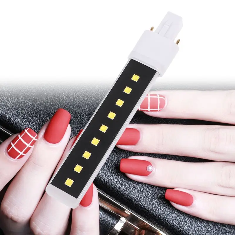 1 шт. 9 Вт ногтей гель отверждения Сушилка светильник трубки ультрафиолетовая