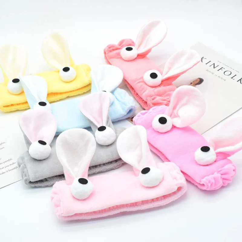 

Woman Lovely Rabbit Headband Elastic Hairband Wash Face Turban Girls Cute Hair Holder Ladies Band Hair Accessories Bunny Ear