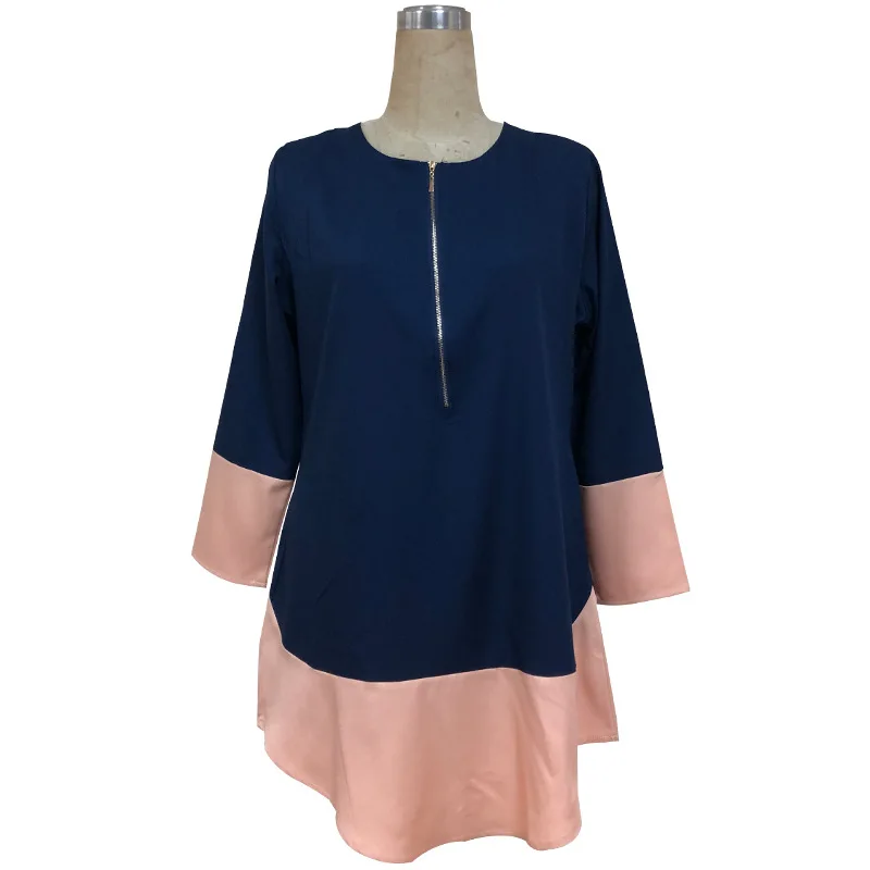 Новое мусульманское платье турецкое женское размера плюс средней длины рубашка