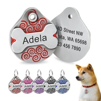 custom dog id tag engraved small medium large pet nameplate auspicious clouds metal personalized fashion dog tag anti lost