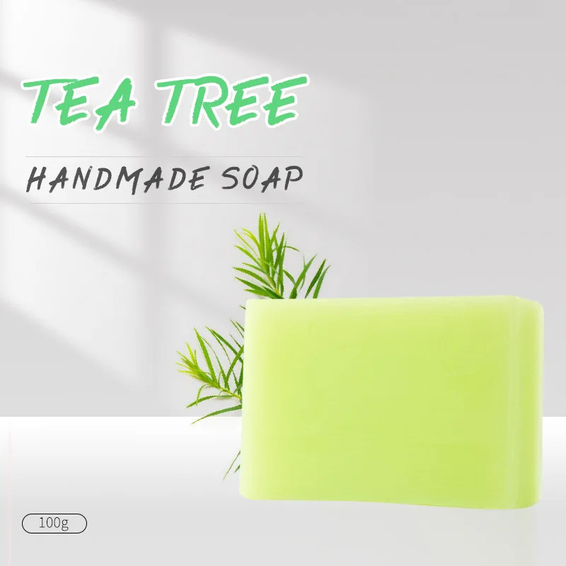 

Tea Tree Essential Oil Soap Handmade Soap Green Tea Face Soap Tea Tree Shower Soap Tighten Pores Control Oil Control Acne Soap