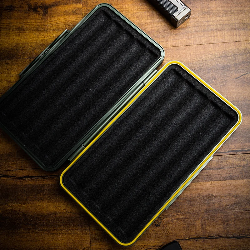 LUBINSKI 2021 New Cigar Portable Box 5 Cigars Alloy Luxury Moisturizing Bag High-end 3M Travel Cigarette Case Humidor CH-030 | Дом и сад