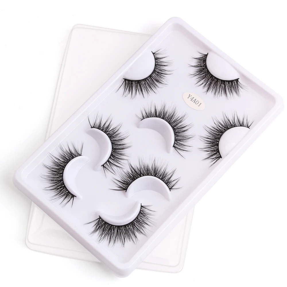 Ресницы 3D норковые натуральные густые накладные для макияжа 20 пар оптом | Красота