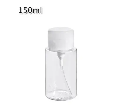 150ml Портативный прозрачный многоразовый насос для бутылок, лак для ногтей, бутылка для алкоголя, Диспенсер, пустые косметические контейнеры, инструмент для хранения для путешествий - Цвет: 150ml