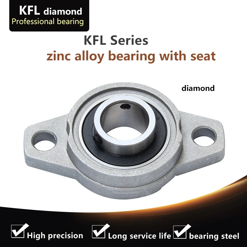 

KFL000 Diameter 10mm Bore Diameter Self Aligning Zinc Alloy Flange Pillow Block Bearing K000 FL000