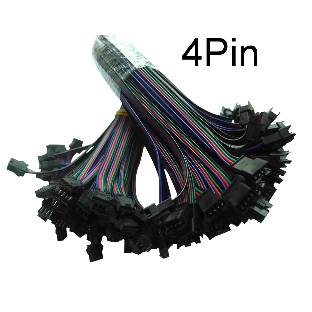 3pin 4pin 5pin 6pin JST светодиодные разъемы штекер и гнездо для 3528 5050 RGB RGBW RGBWW светодиодная